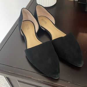 MICHAEL Michael Kors Black Suede Flats | Size 10
